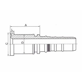 Hydraulická koncovka 32, 1,1/2", SFL-4SH, 0°